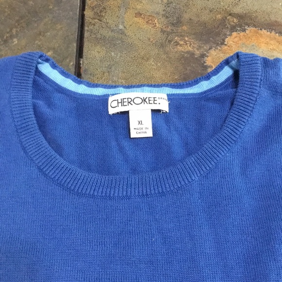 Cherokee Blue knitted sleeveless sweater. NWT XL - Picture 3 of 11